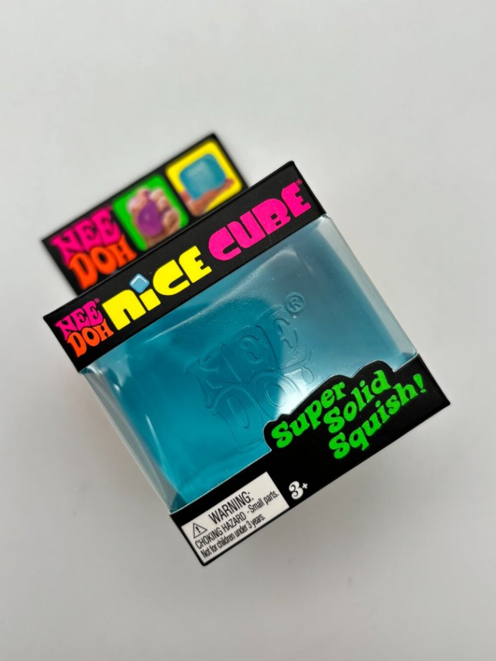 NeeDoh BLUE Nice Cube Super Solid Squish Squeezable Stress Reliever Toy NEW